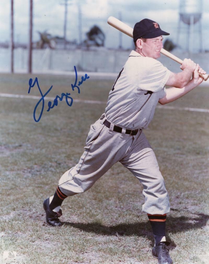 GEORGE KELL DETROIT TIGERS SIGNED AUTOGRAPHED 8X10 PHOTO W/COA