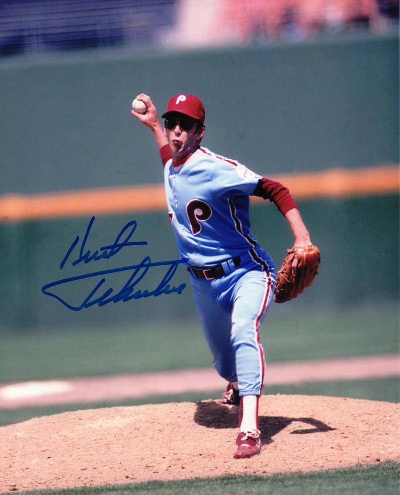 KENT TEKULVE PHILADELPHIA PHILLIES ACTION SIGNED AUTOGRAPHED 8X10 PHOTO W/COA