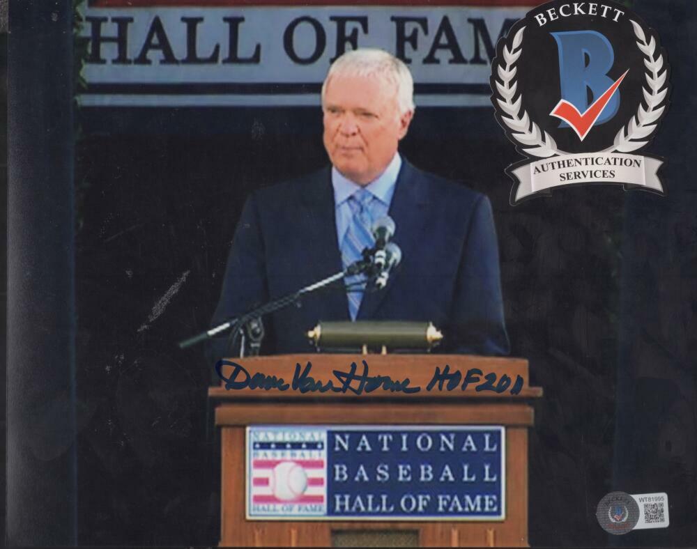 DAVE VAN HORNE MARLINS/EXPOS HALL OF FAME 2011 8X10 PHOTO BECKETT WT81995