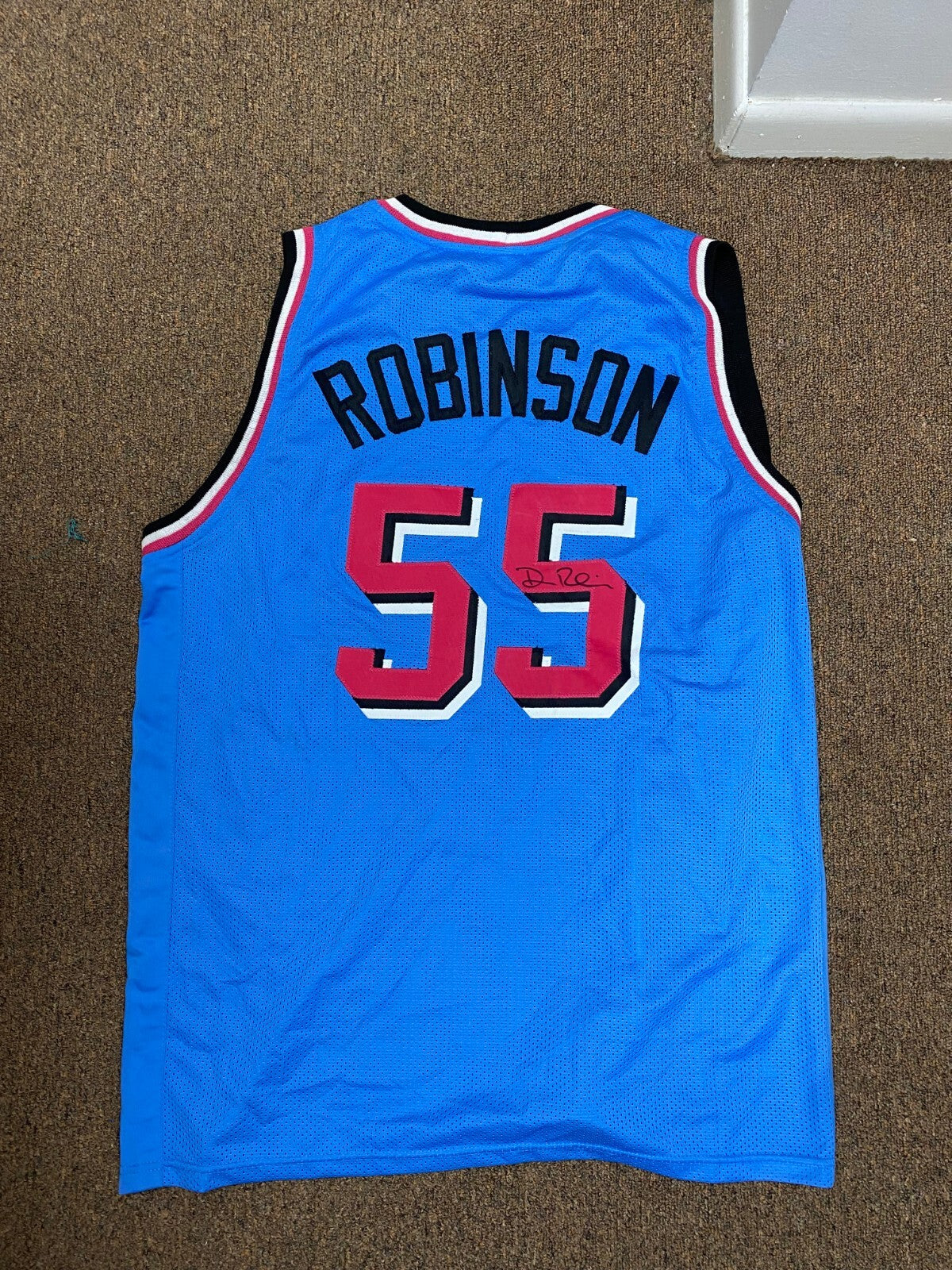 DUNCAN ROBINSON MIAMI HEAT SIGNED AUTOGRAPHED CUSTOM XL VICE BLUE JERSEY W/COA