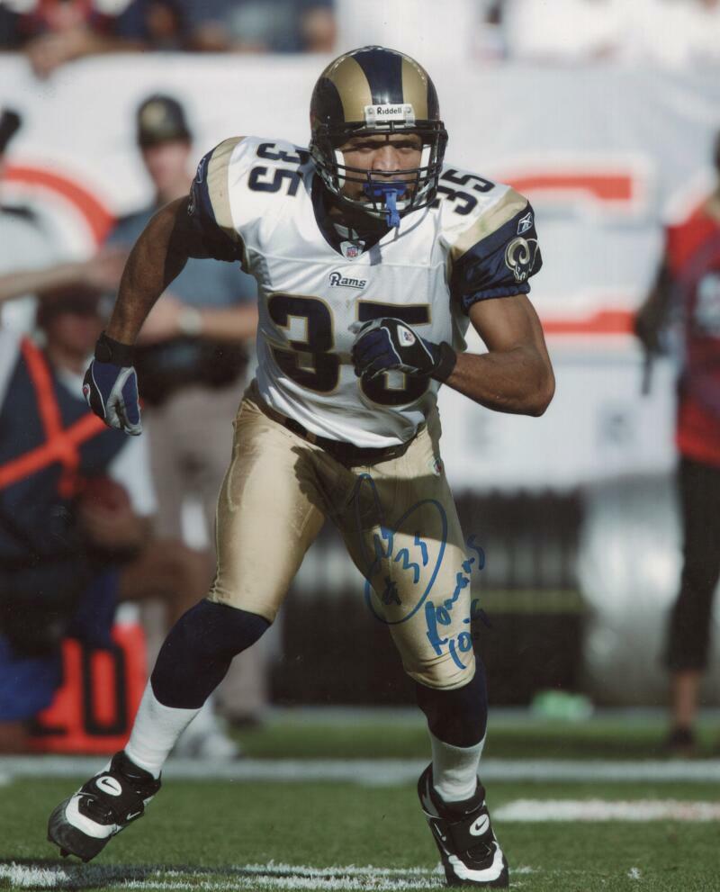 AENEAS WILLIAMS LOS ANGELES RAMS SIGNED AUTOGRAPHED 8X10 PHOTO W/ COA