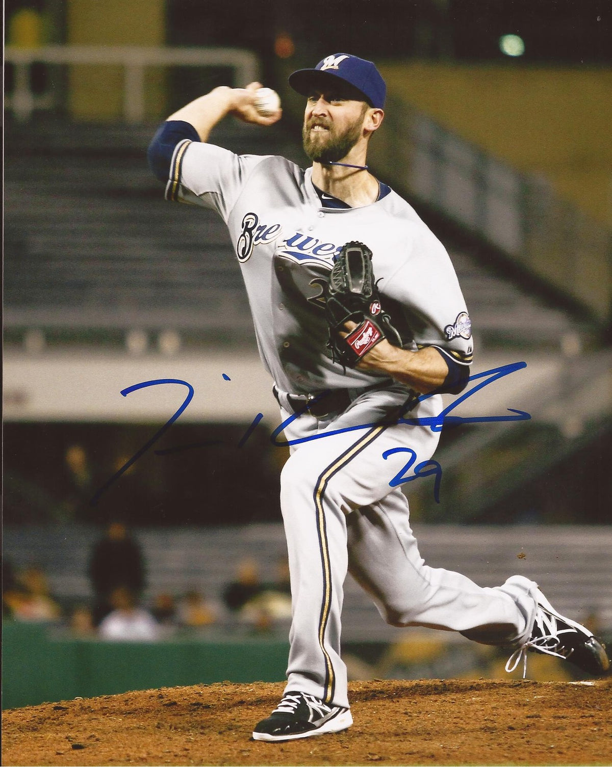 JIM HENDERSON MILWAUKEE BREWERS SIGNED AUTOGRAPHED 8X10 PHOTO W/COA
