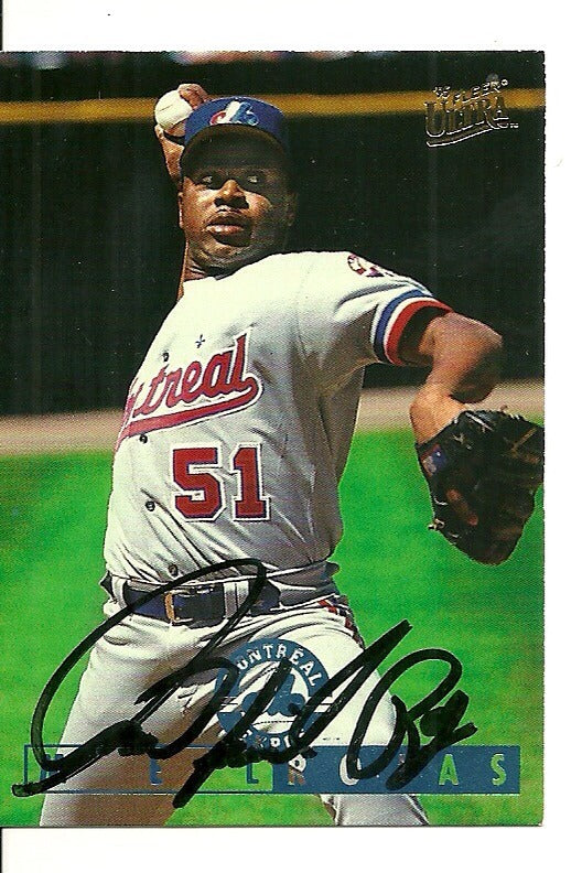MEL ROJAS MONTREAL EXPOS SIGNED AUTO 1995 FLEER ULTRA CARD #193 W/COA
