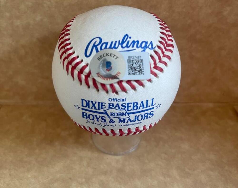 DAVE THOMAS WENDY'S BOYS & MAJORS RARE  SIGNED AUTO M.L. BASEBALL BECKETT AUTH