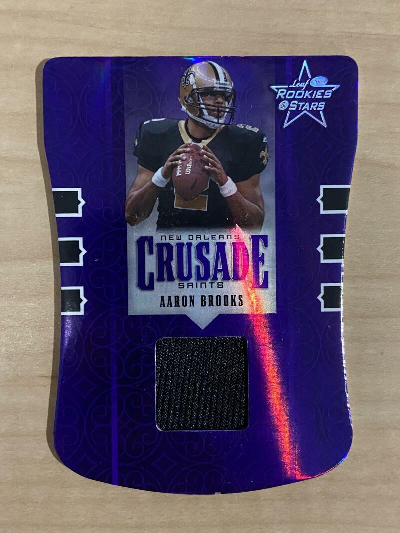 AARON BROOKS NEW ORLEANS SAINTS 2005 LEAF PATCH 76/150 CARD #C-1 