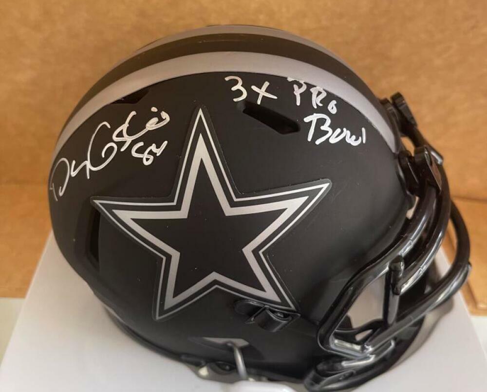 DOUG COSBIE DALLAS COWBOYS 3X PRO BOWL SIGNED ECLIPSE MINI HELMET JSA WIT716409
