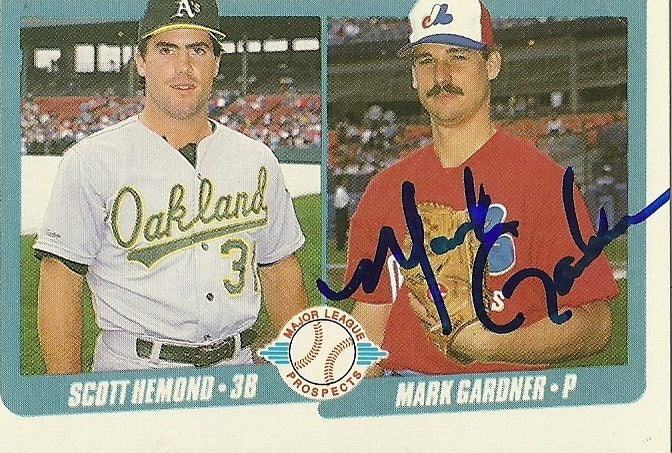 MARK GARDNER MONTREAL EXPOS SIGNED AUTOGRAPHED 1990 FLEER CARD #646 W/COA
