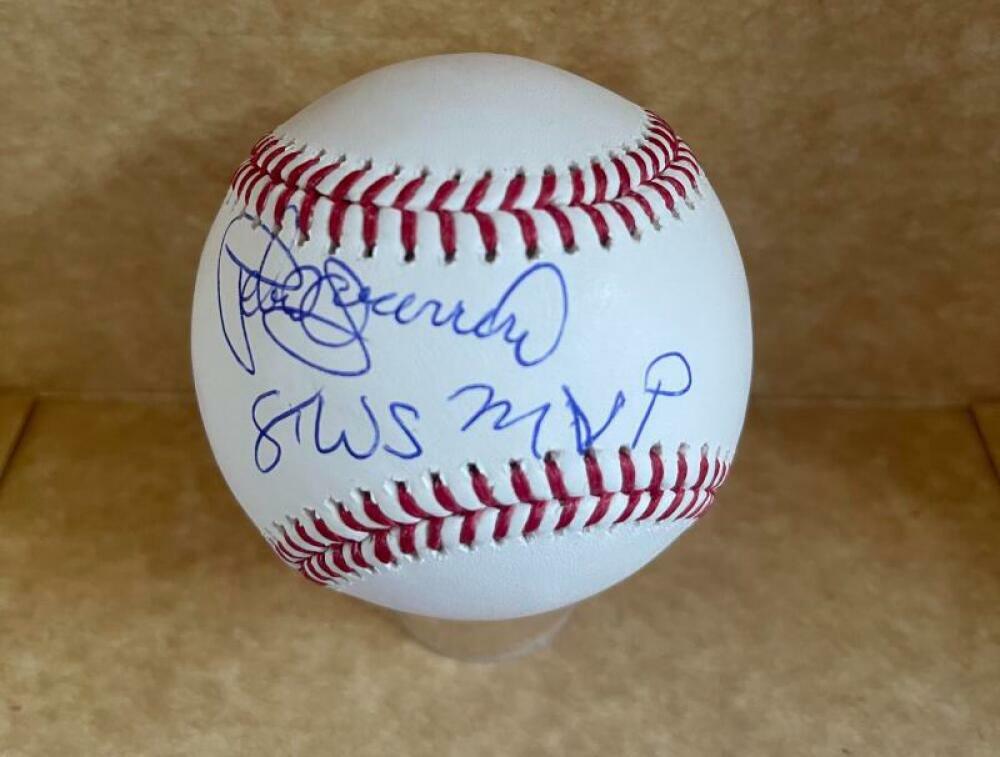 PEDRO GUERRERO 87 WS MVP DODGERS SIGNED AUTO M.L. BASEBALL BAS BC94475