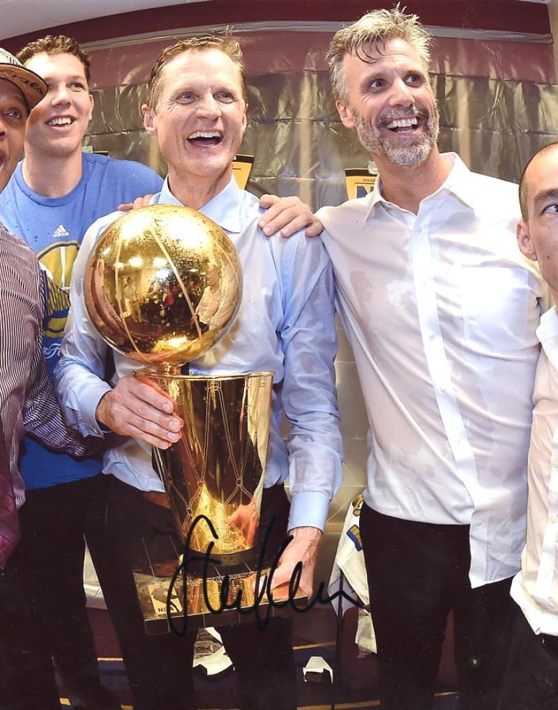 STEVE KERR GOLDEN STATE WARRIORS COACH SIGNED AUTOGRAPHED 8X10 PHOTO W/COA 
