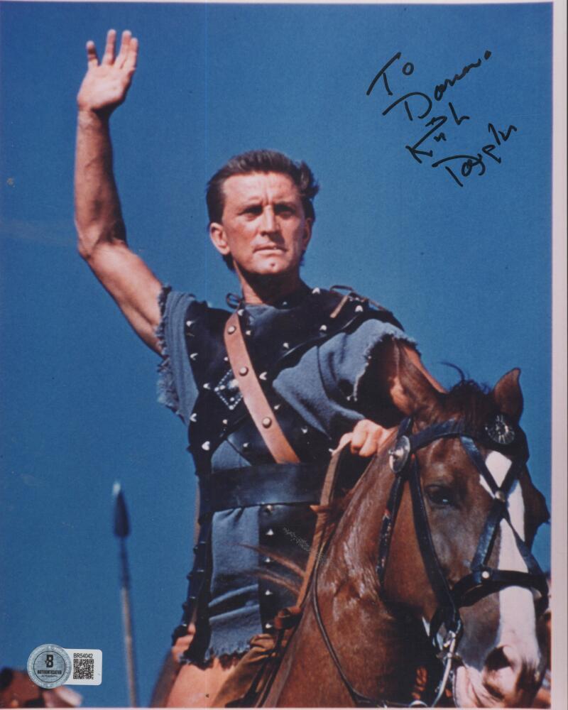 KIRK DOUGLAS PERSONALIZED SIGNED AUTOGRAPHED 8X10 PHOTO BECKETT AUTH BR54042