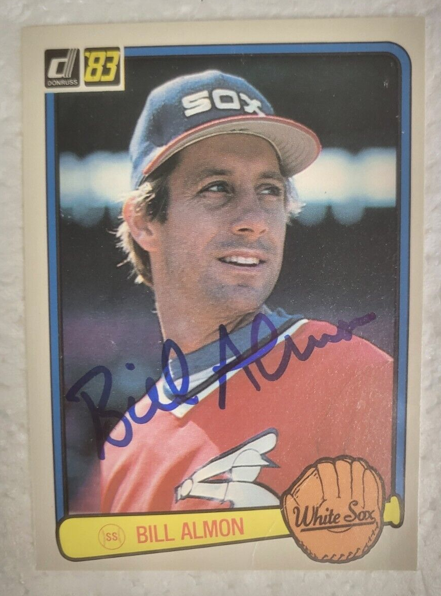 1983 DONRUSS BILL ALMON CHICAGO WHITE SOX SIGNED AUTO CARD #356 W/COA