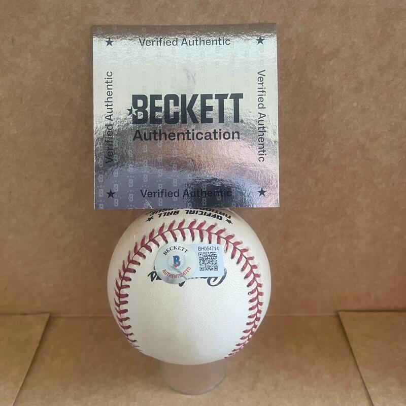 ANDRE DAWSON CUBS/EXPOS/MARLINS SIGNED N.L. BASEBALL BECKETT AUTH