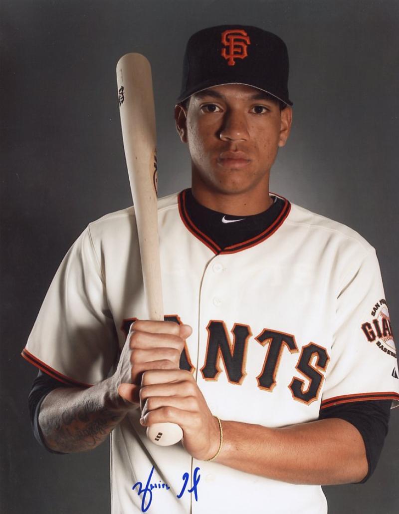 EHIRE ADRIANZA W/ BAT SAN FRANCISCO GIANTS SIGNED AUTOGRAPHED 8X10 PHOTO W/COA