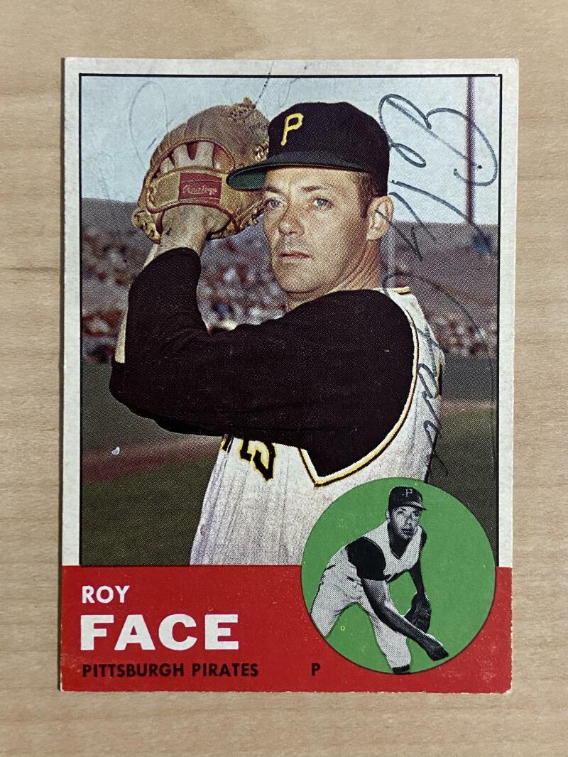 ROY FACE PITTSBURGH PIRATES SIGNED AUTOGRAPHED 1963 TOPPS CARD #409 W/COA