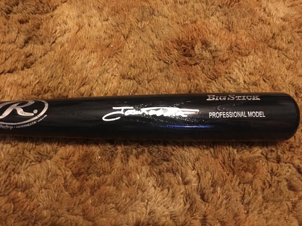 JOSE TABATA DODGERS/PIRATES BLACK BIG STICK SIGNED W/COA