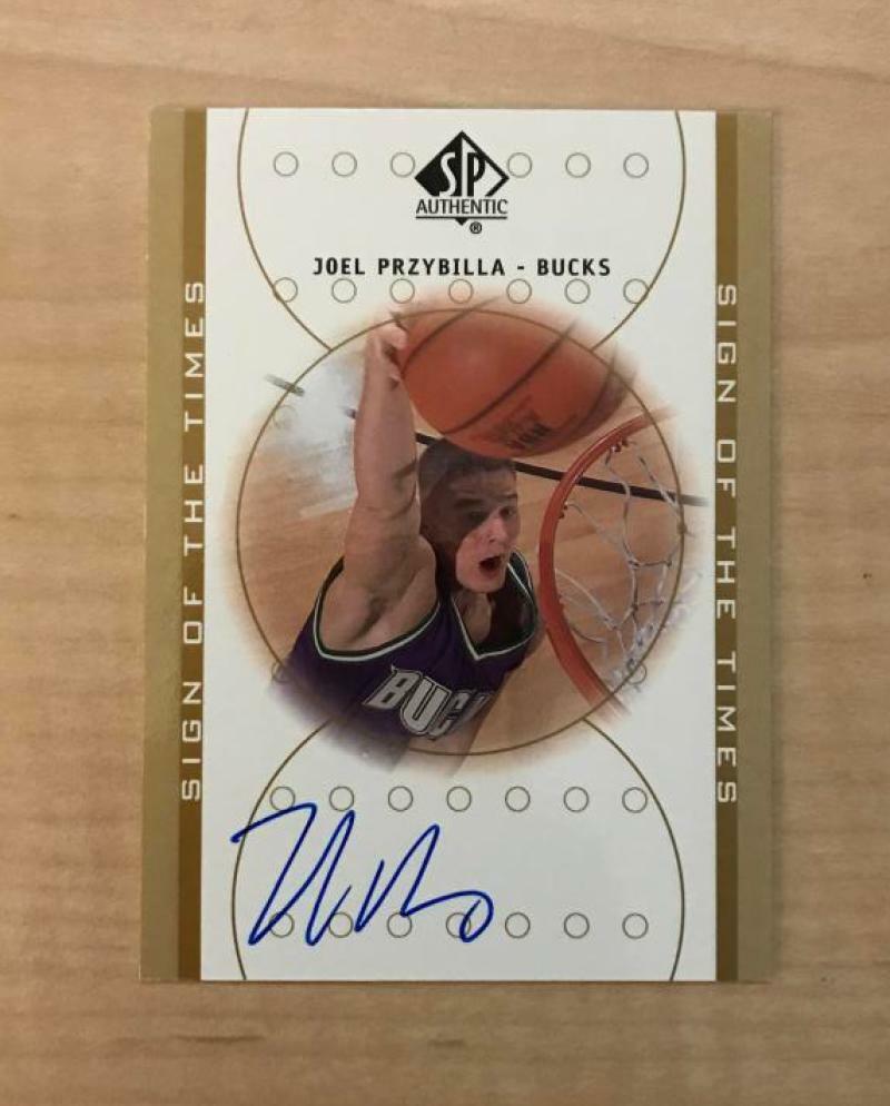 JOEL PRZYBILLA MILWAUKEE BUCKS SIGNED AUTOGRAPHED 01-02 UPPER DECK SP CARD W/COA
