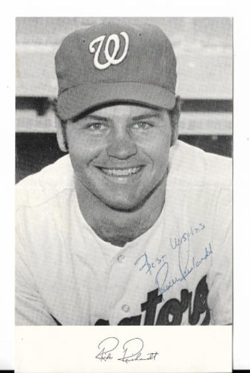 RICK REICHARDT WASHINGTON SENATORS SIGNED AUTOGRAPHED 3X5 PHOTO CARD W/COA