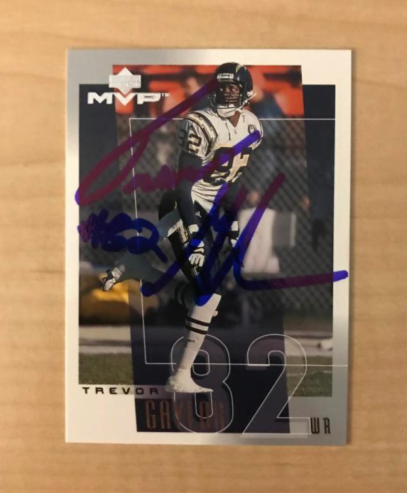 TREVOR GAYLOR SAN DIEGO CHARGERS AUTOGRAPHED 2001 UPPER DECK CARD #235 W/COA 