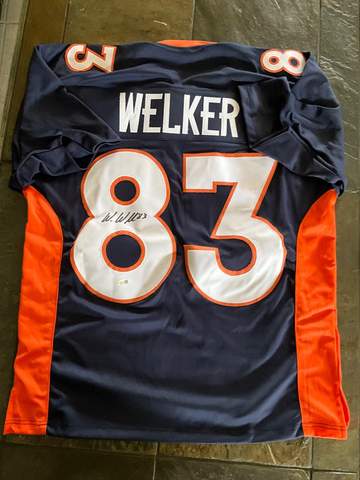 Wes Welker Signed Denver Broncos Custom Jersey Auto PSA AUTHENTIC Auto