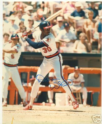 DEVON WHITE CALIFORNIA ANGELS SIGNED 8X10 PHOTO W/COA