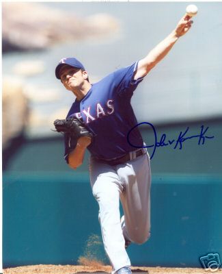 JOHN  KORONKA   TEXAS  RANGERS    SIGNED 8X10 PHOTO