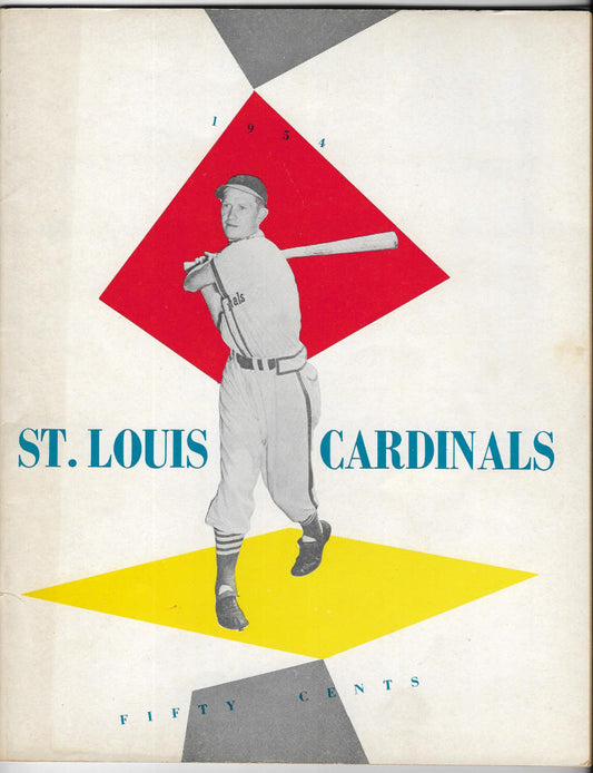 1954 ST. LOUIS CARDINALS YEARBOOK SCHOENDIENST COVER NR MT-MINT CONDITION VINTAG