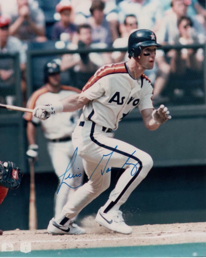 LUIS GONZALEZ HOUSTON ASTROS SIGNED AUTOGRAPHED 8X10  PHOTO W/ COA