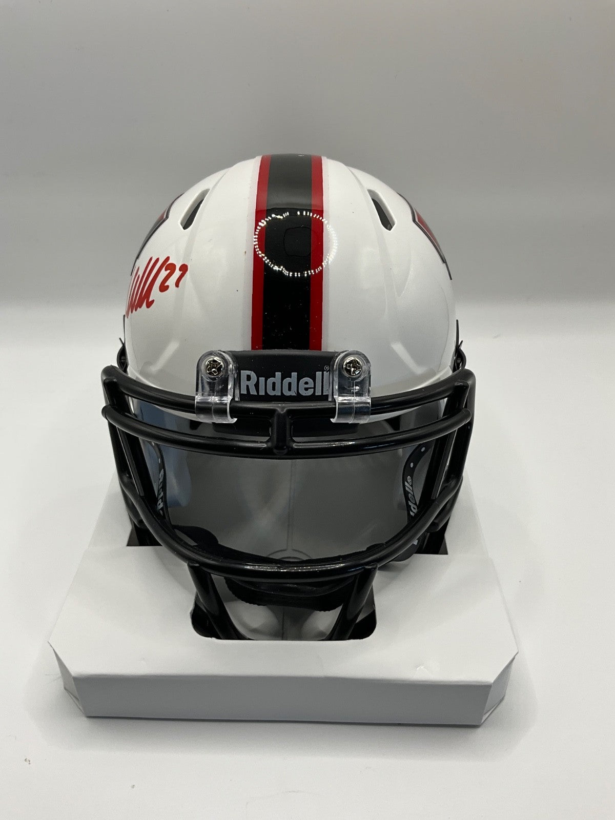 WES WELKER TEXAS TECH RED RAIDERS SIGNED SPEED MINI HELMET JSA