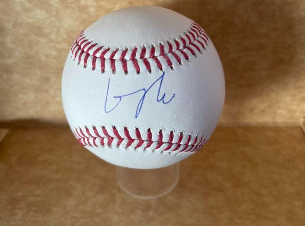 NELSON RADA ANGELS SIGNED AUTOGRAPHED M.L. BASEBALL BECKETT AUTH