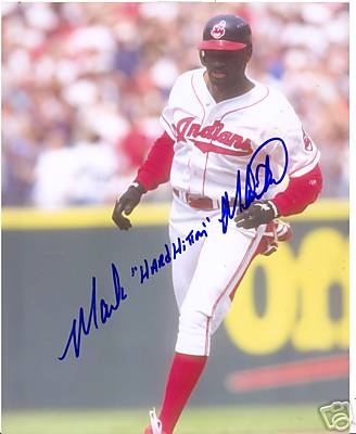 MARK WHITEN CLEVELAND INDIANS SIGNED 8X10 PHOTO W/COA