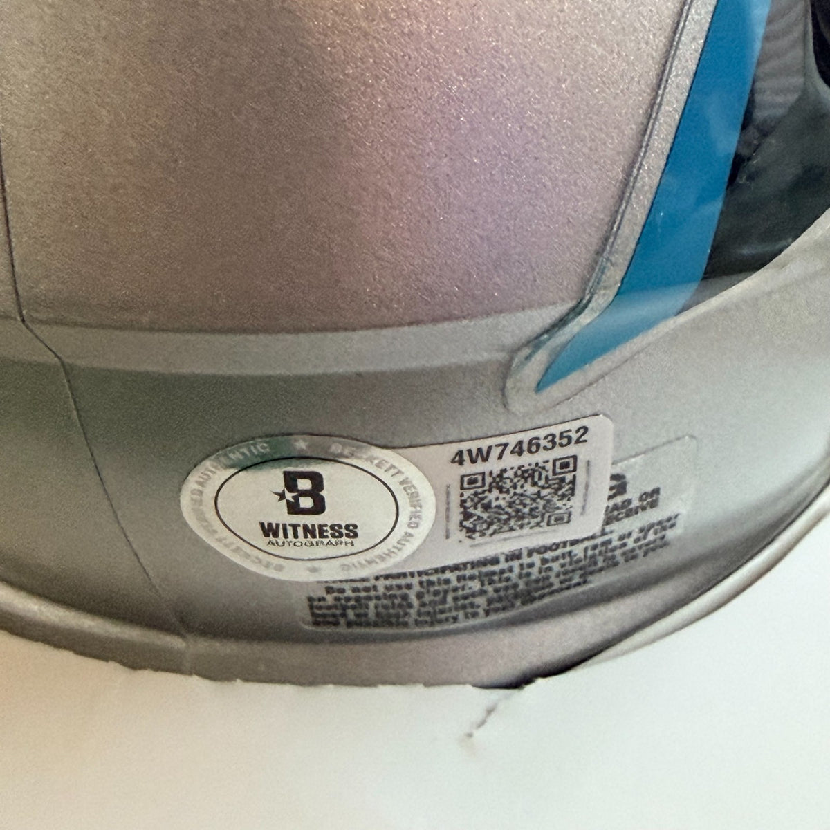 THOMAS DAVIS PANTHERS 3X PRO BOWL SIGNED SPEED MINI HELMET BECKETT