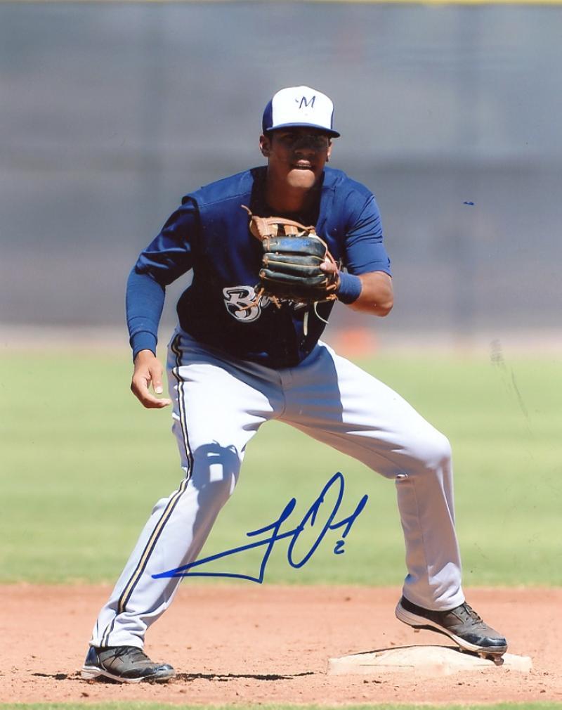 ANGEL ORTEGA MILWAUKEE BREWERS  SIGNED 8X10 PHOTO