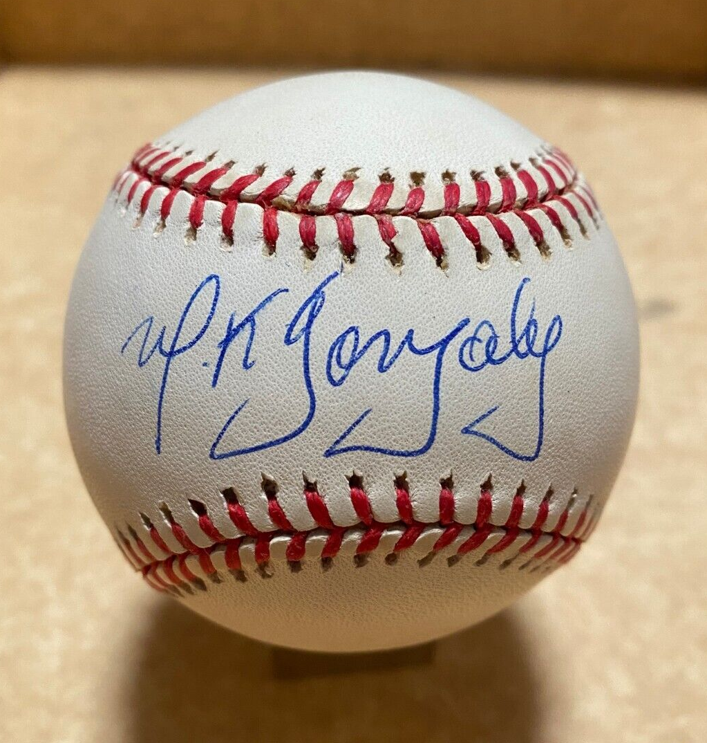 WIKI GONZALEZ PADRES/MARINERS SIGNED AUTOGRAPHED N.L. BASEBALL W/COA