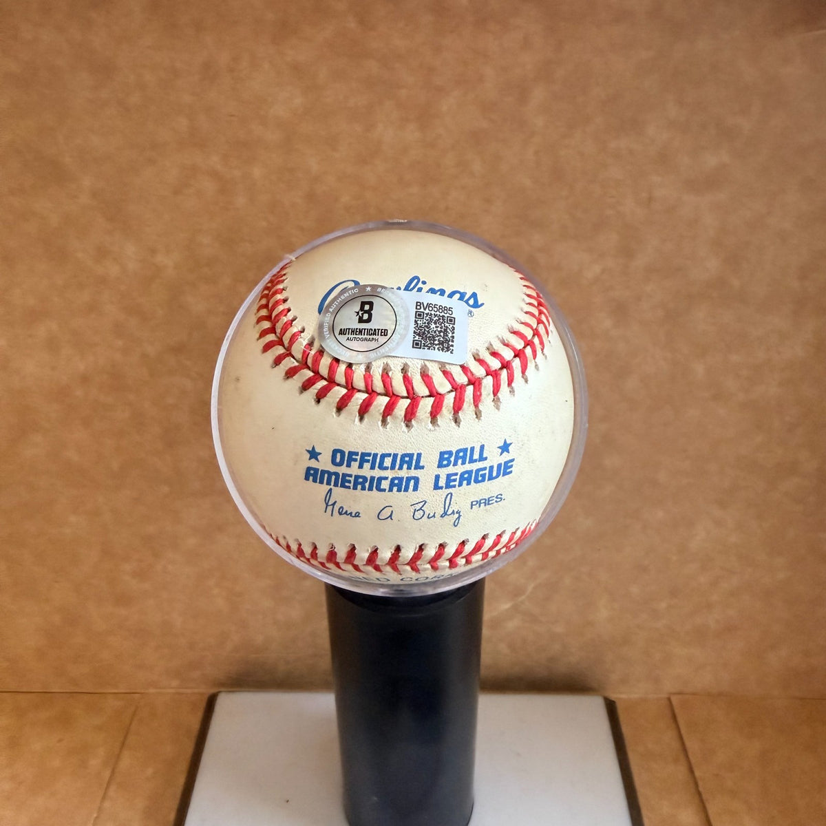 JIM GENTILE BALTIMORE ORIOES SIGNED VINTAGE A.L. BASEBALL BECKETT AUTH