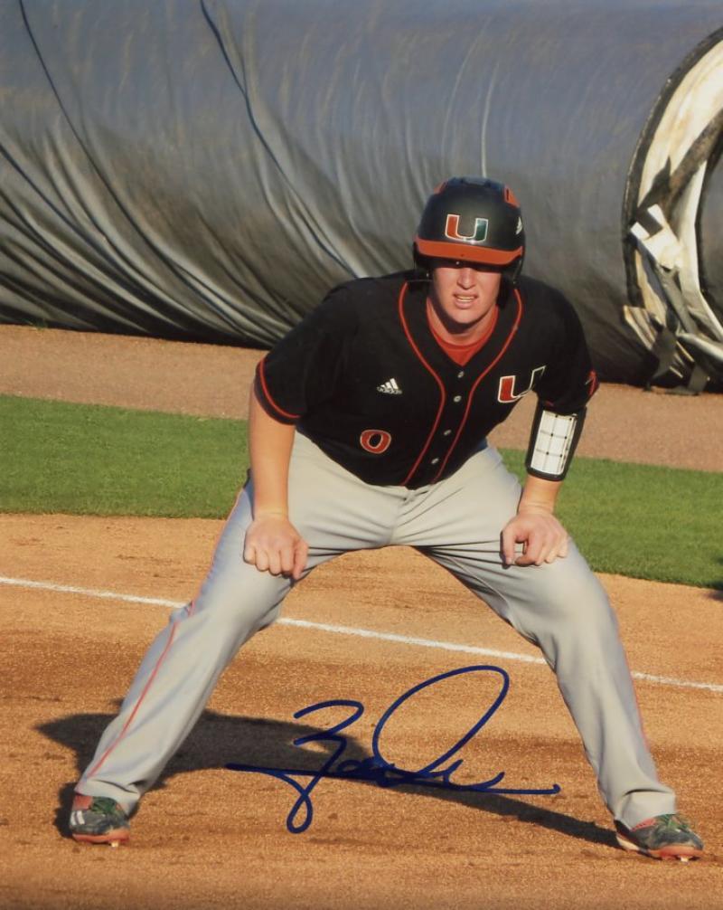 ZACK COLLINS MIAMI HURRICANES SIGNED AUTOGRAPHED 8X10 PHOTO W/COA