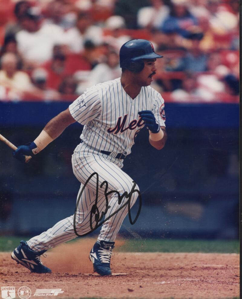 CARLOS BAERGA METS SIGNED AUTOGRAPHED 8X10 PHOTO W/ COA