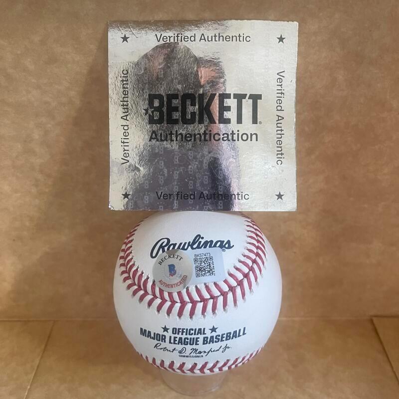 BRYAN MATA RED SOX SIGNED AUTOGRAPHED M.L. BASEBALL BECKETT AUTH