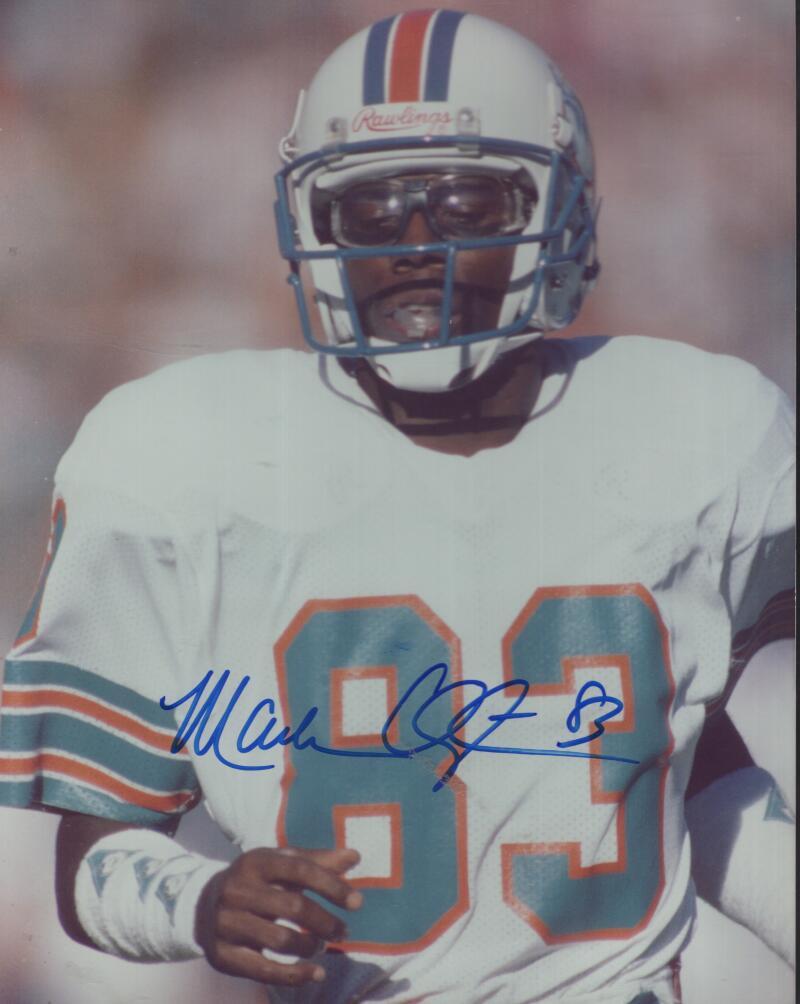 MARK CLAYTON DOLPHINS SIGNED AUTOGRAPHED 8X10 PHOTO W/ COA