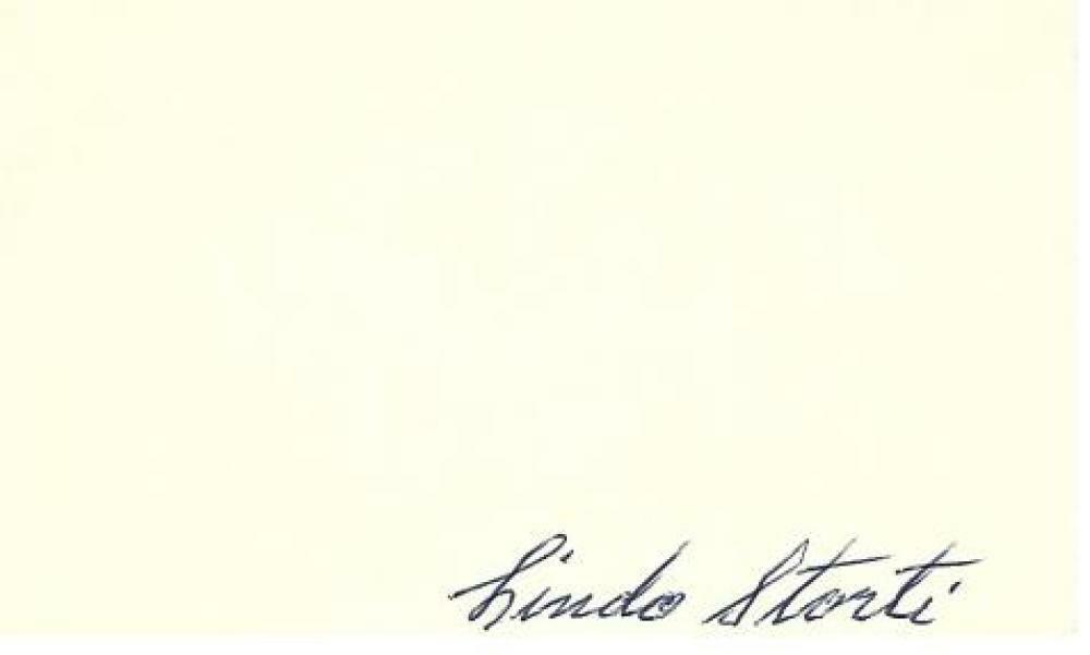 LINDO STORTI ST. LOUIS BROWNS DEBUT 1930 SIGNED INDEX CARD VINTAGE W/ COA