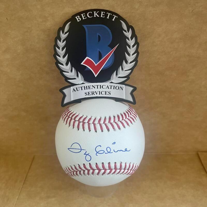 TY CLINE REDS/EXPOS/GIANTS SIGNED AUTOGRAPHED M.L.BASEBALL BECKETT AUTHENTICATED