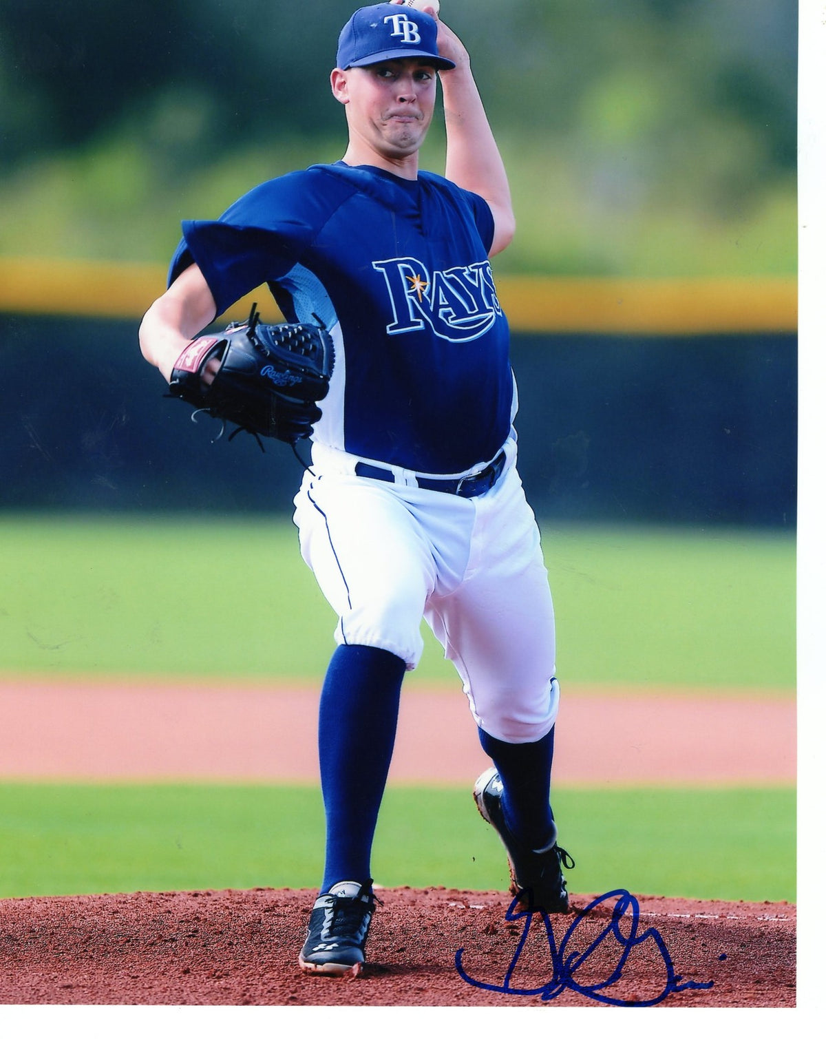 GRAYSON GARVIN  TAMPA BAY RAYS  SIGNED AUTOGRAPHED 8X10 PHOTO