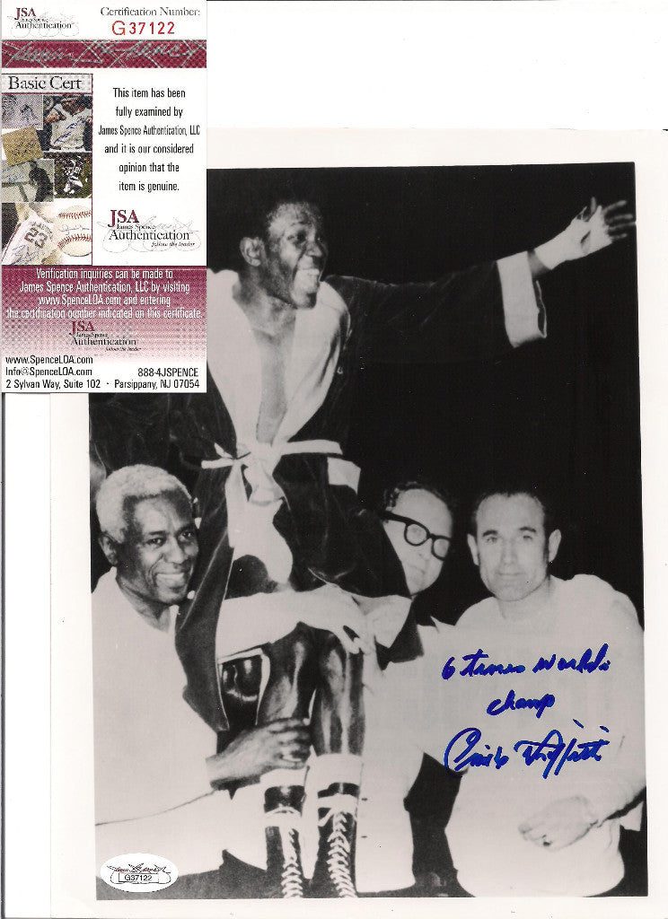 EMILE GRIFFITH WELTERWEIGHT CHAMPION SIGNED AUTOGRAPHED SIGNED 8X10 PHOTO W/JSA