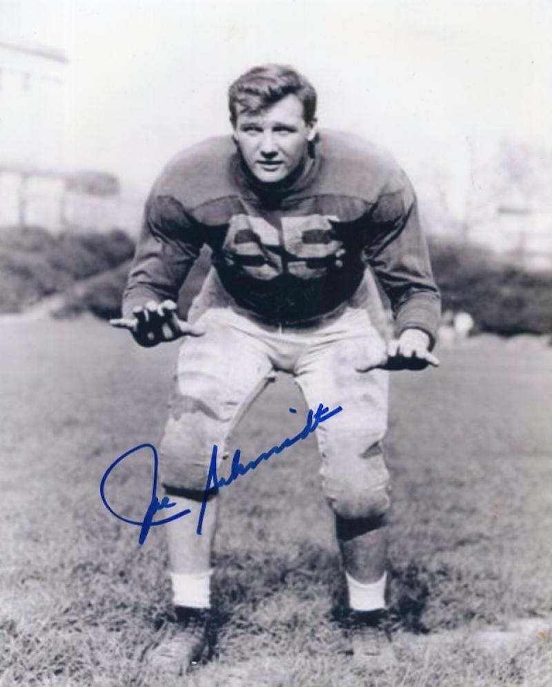 JOE SCHMIDT PITTSBURGH PANTHERS SIGNED 8X10 PHOTO W/ COA