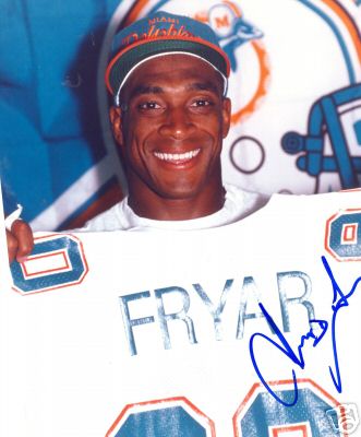 IRVING FRYAR MIAMI DOLPHINS  SIGNED 8X10