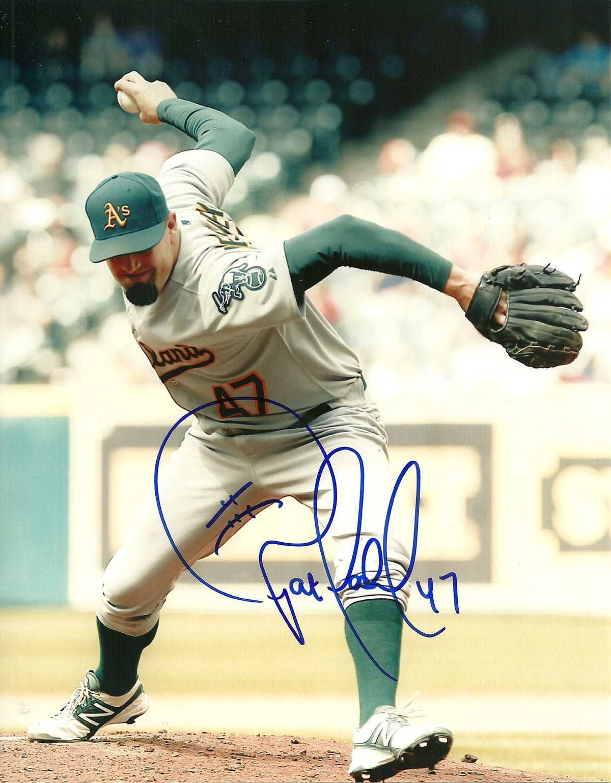 PAT NESHEK OAKLAND ATHLETICS SIGNED AUTOGRAPHED 8x10 PHOTO W/COA #47