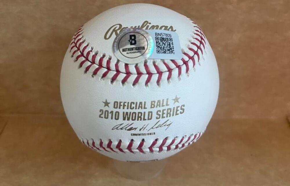 ANDRES TORRESGIANTS 201O WS CHAMPS SIGNED WS BASEBALL BECKETT AUTH