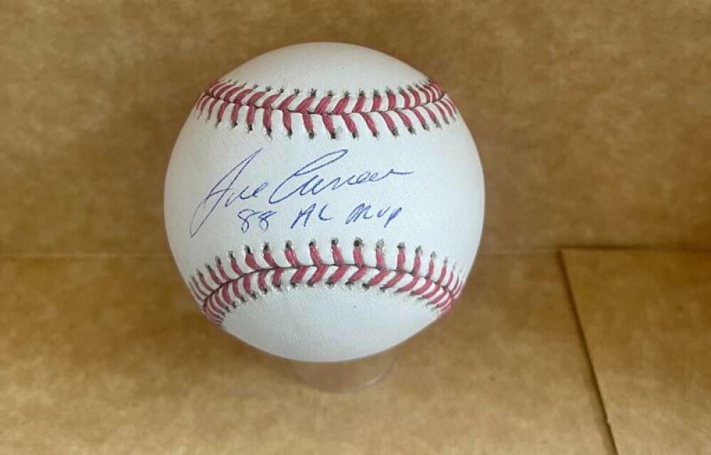 JOSE CANSECO OAKLAND A'S 88 AL MVP SIGNED AUTOGRAPHED M.L. BASEBALL JSA VV20979