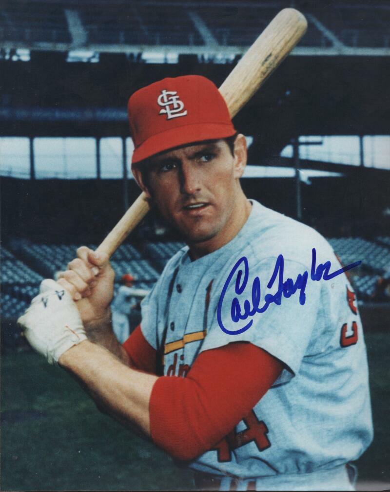 CARL TAYLOR ST. LOUIS CARDINALS  SIGNED AUTOGRAPHED 8X10 PHOTO W/ COA