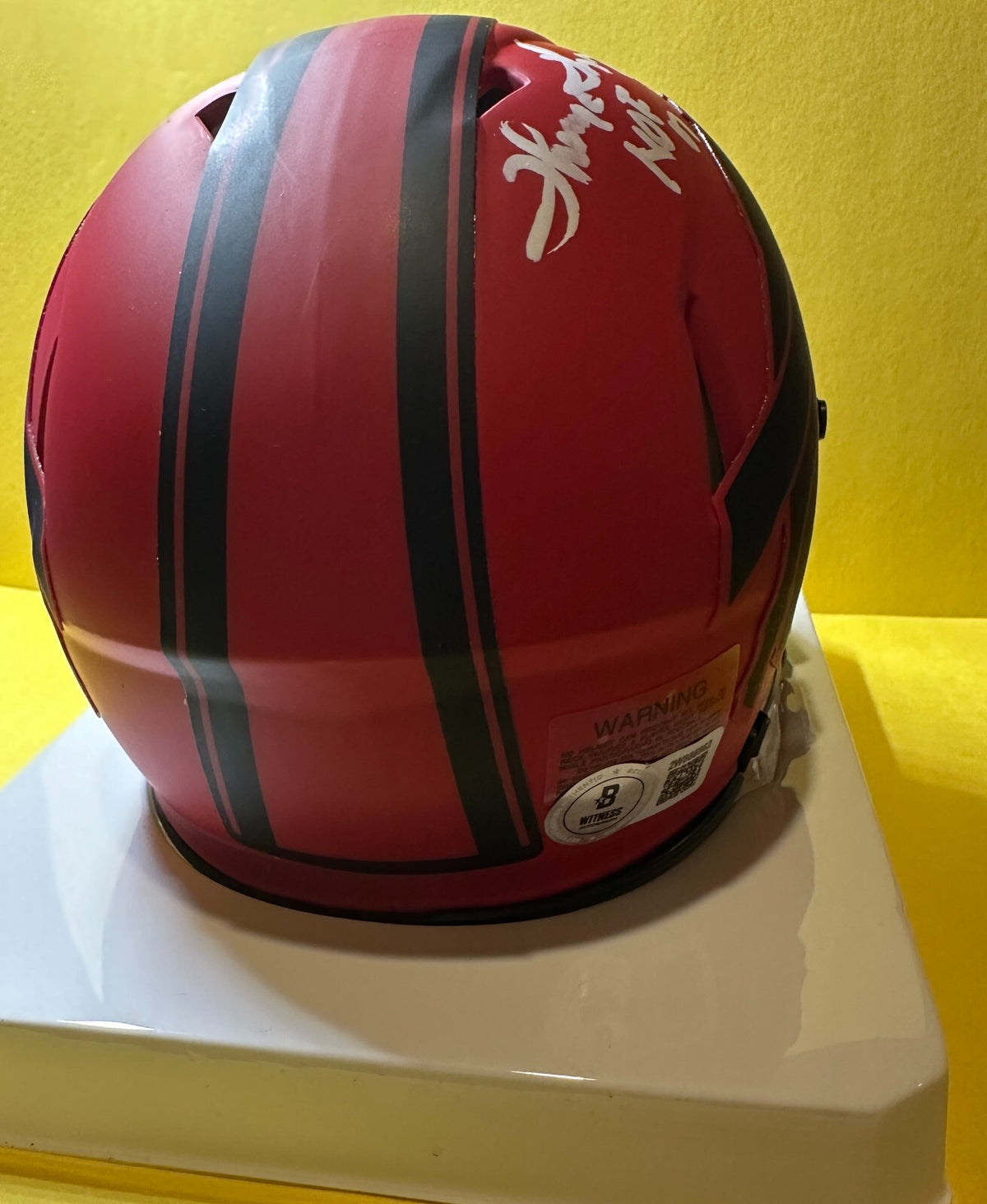 THURMAN THOMAS BUFFALO BILLS SIGNED AUTOGRAPHED RAVE MINI HELMET BECKETT HOF 07