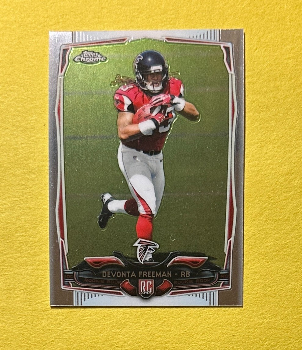 2014 TOPPS CHROME DEVONTA FREEMAN ROOKIE CARD #216 FALCONS